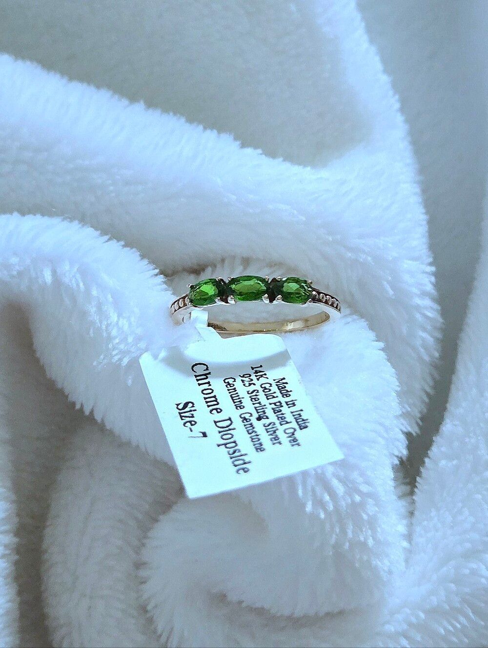 Shivam Triple3️⃣ Chrome Diopside Ring